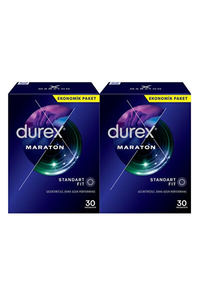 Durex Maraton Standart Fit Geciktiricili Prezervatif 30 lu x 2 Adet