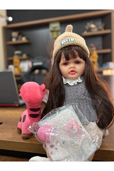 aydogdushopping Gerçekçi yeni doğmuş emaye bebek 55cm simüle bebek kız bebek ...