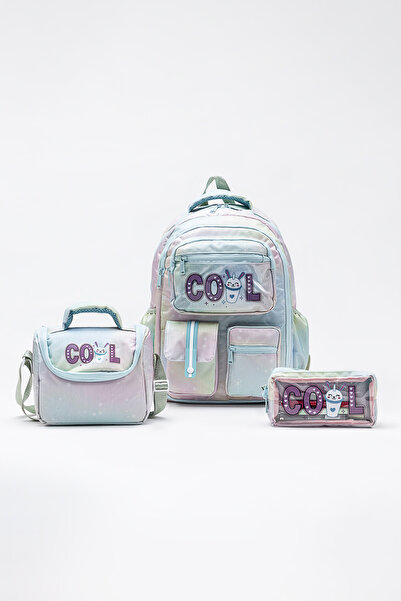 WANDER BAG Cool Patterned 3-Piece Primary School School Bag Set – Backpack + ...