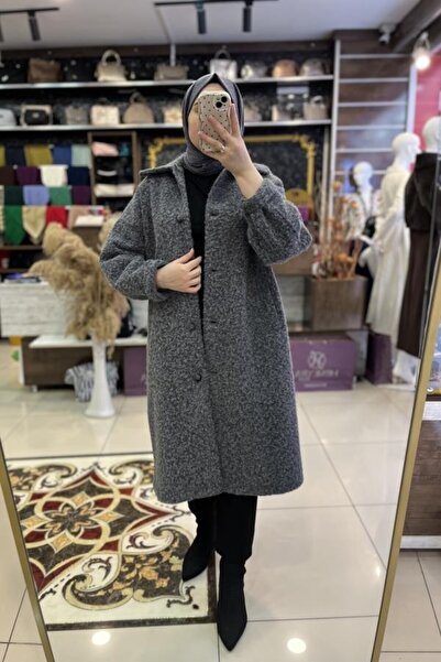 HÜMEYRA BUTİK Buttoned Melange Cashmere