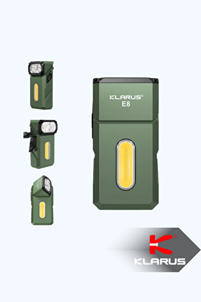 Klarus Flashlight E8 Triple-Light 1000 Lümen EDC Şarj Edilebilir Cep Feneri -...