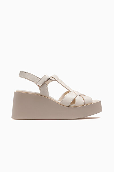 Mammamia Women's Wedge Heel Orthopedic Sandals 26Y D26Ys-2830 Cream