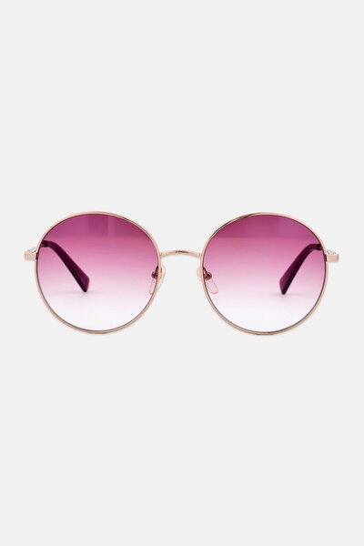 Longchamp Women LO143S Round Sunglasses, Gold