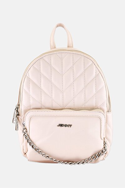 Jenny Women Brand Logo Backpack, Beige