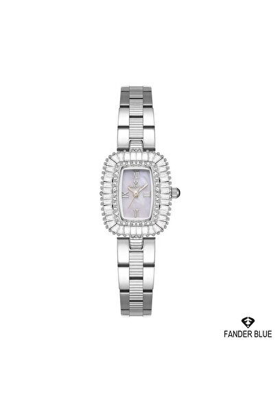 FANDER BLUE Fender Blue Lumiere Baguette Women's Watch - Silver and Pearl Dial