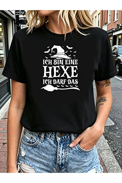LİNA06 Women'S T-Shirt, Halloween German "I Am a Witch, of Course I Can Do Th...