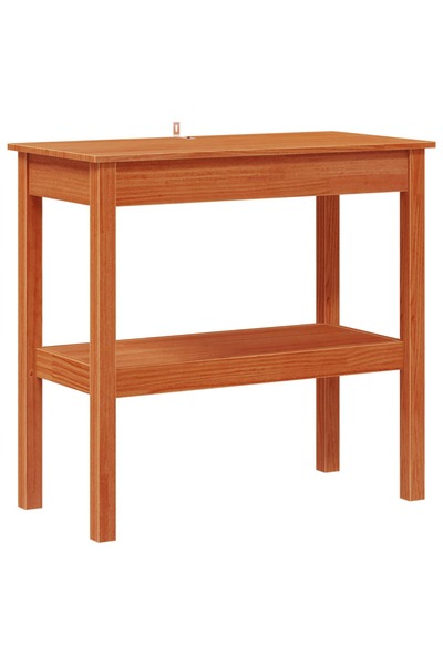 vidaxl Console Table Brown Waxed 80x40x75cm Solid Pine Wood