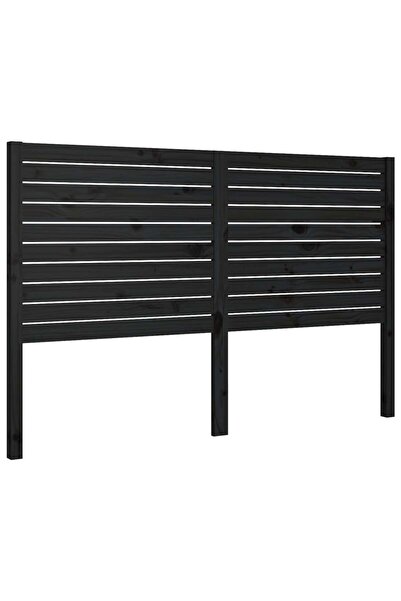 vidaxl Tăblie de pat, negru, 156x4x100 cm, lemn masiv de pin