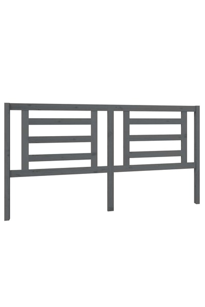 vidaxl Tăblie de pat, gri, 186x4x100 cm, lemn masiv de pin