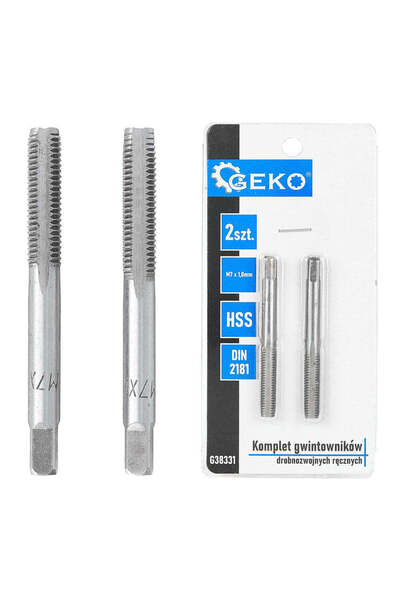 GEKO Set de tarozi manuale pentru filetare, M7 x 1.0 mm, 2 piese, G38331