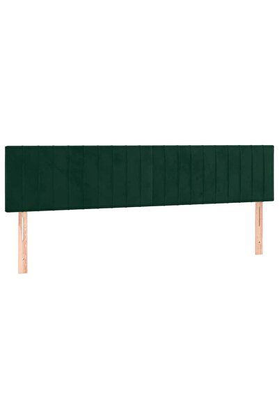 vidaxl Tăblii de pat, verde închis, 160x5x78/88 cm, catifea