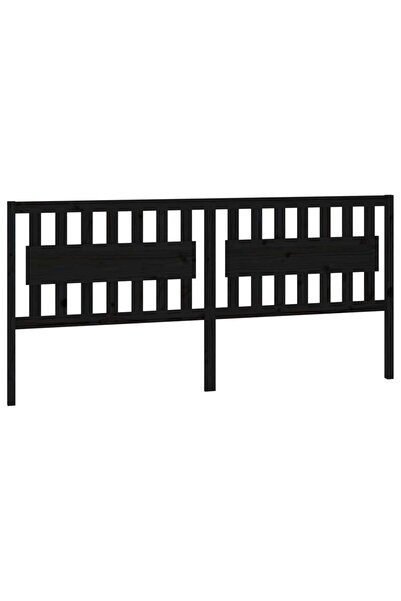 vidaxl Tăblie de pat, negru, 205,5x4x100 cm, lemn masiv de pin