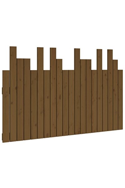 vidaxl Tăblie de pat pentru perete, maro miere, 127,5x3x80 cm lemn pin
