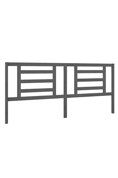 vidaxl Tăblie de pat, gri, 206x4x100 cm, lemn masiv de pin