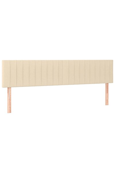 vidaxl Tăblii de pat, crem, 160x5x78/88 cm, textil