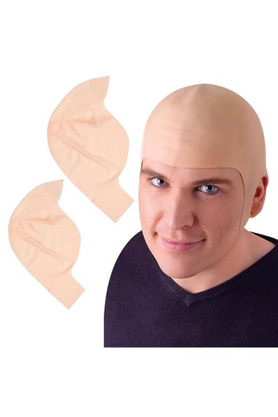 Arabest 2-Pack Bald Caps,Latex Wig Caps,Skin Skull Cap,Costume Accessory for ...