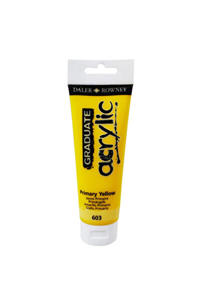 Daler Rowney -Primary Yellow Acrylic 120ml - Graduate-603