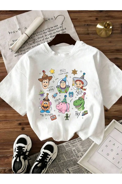 SVART WEAR Toy Story Printed Oversize Crew Neck Summer T-Shirt