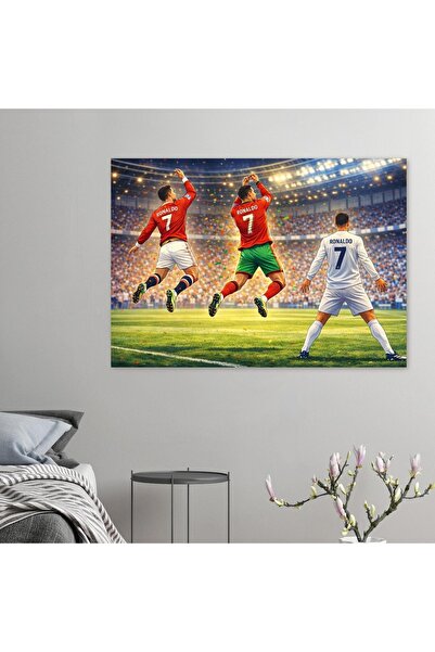 HOME MODE 50x70 cm Cristiano Ronaldo CR7 Gallery Wrapped Canvas | SIUUU Footb...
