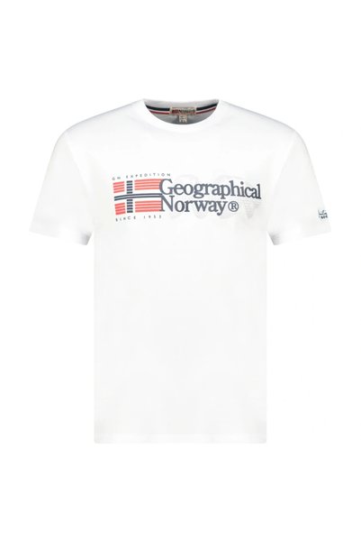 Geographical Norway Tricou JARAMONT Alb (SZ3286H-GN) Bărbați