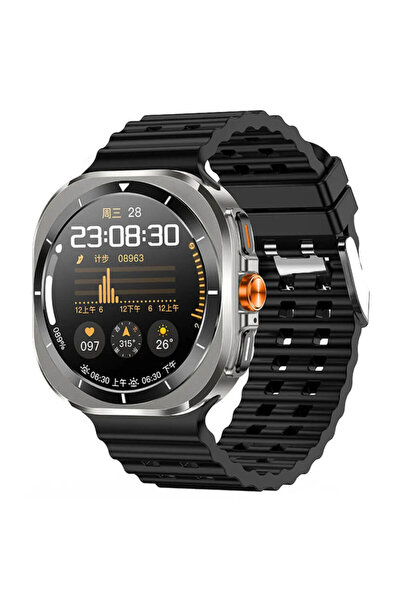 OEM Z7 Ultra Έξυπνο ρολόι με μετρητή καρδιακών παλμών (Μαύρο)