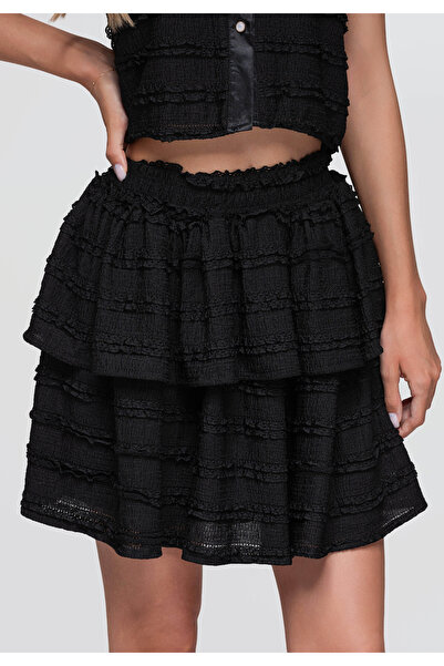 OMBRE Women's Skirt, Mini, Flared with High Waist OW-GL-E0014