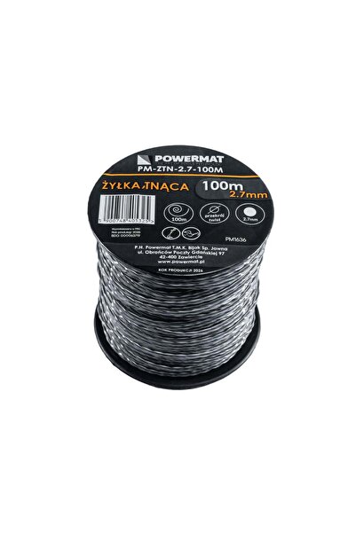 Powermat Fir pătrat pentru motocoasă PM-ZTN-2.7-100M, 100 m, PM1636
