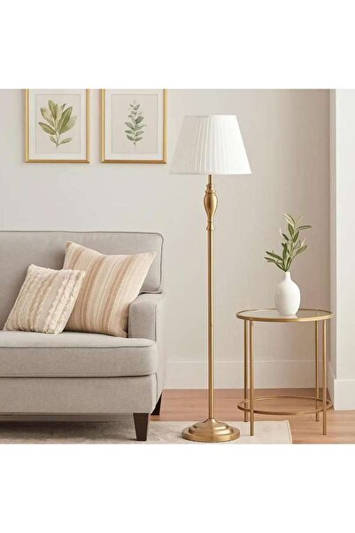 PAN HOME Maribel E27 Floor Lamp D40x160Cm- Brass
