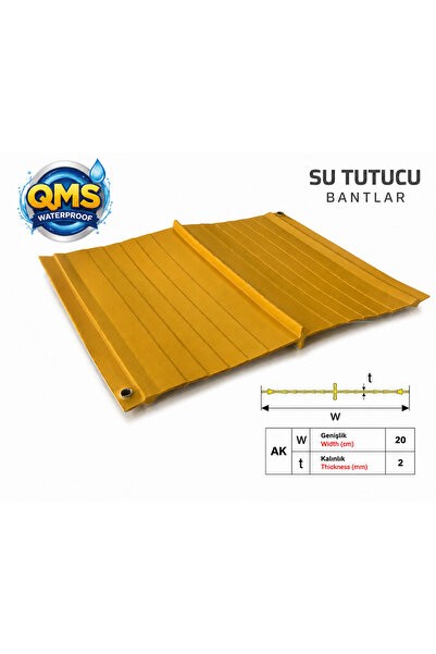 QMC AK 20 PVC Su Tutucu Bant 20 cm x 2 mm Beton Derz Su Yalıtım Bandı Waterstop