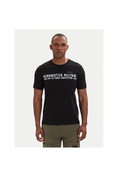 Aeronautica Militare Tricou bărbătesc 261TS1942UJ00538 Negru
