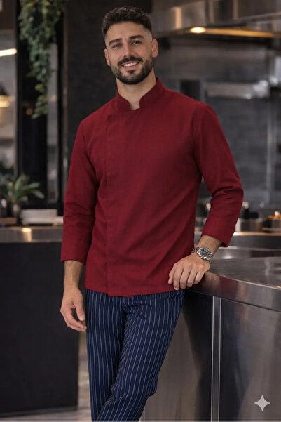 Das Uniform سترة الشيف الكلاسيكية من هاكييم ياكا مع أكمام مزينة بأزرار