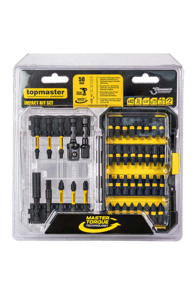 Topmaster Set de biți de impact, 42 piese, 338742