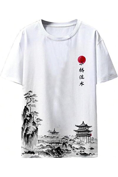 classy moda Unisex Colorful Oversize Printed T-Shirt Streetwear Comfortable F...