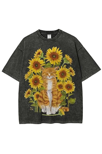 bellanova Unisex πολύχρωμο μπλουζάκι με στάμπα Oversize Streetwear Άνετη εφαρ...