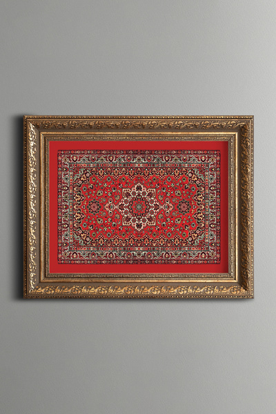 epiqart نمط السجادة الحمراء - لوحة بتصميم عتيق - نموذج سميك