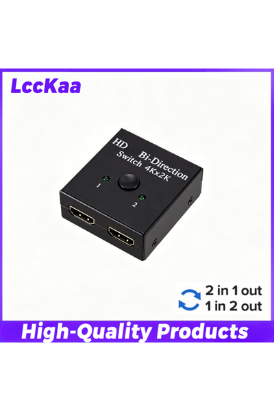 Choice محول HDMI ثنائي الاتجاه بدقة 4K، مقسم 1×2/2×1، محول 2 مدخل و1 مخرج لأج...