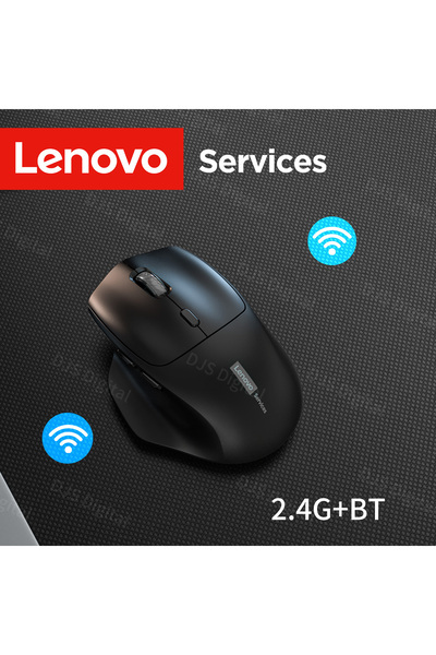 Choice1 Lenovo BLACK 2.4G BT Ergonomic Wireless Mouse Rechargeable Dual-Mode ...