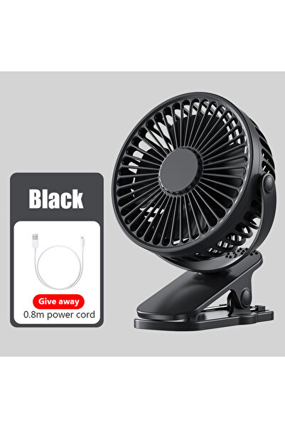 Choice1 Black USB Mini Desktop Clip Fan 3 Speed Quiet 360° Rotatable Portable...