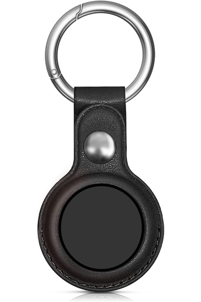 choice2 black For Airtags Keychain Case Cover Waterproof Key Chain Ring PU An...