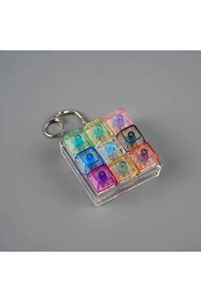 Choice12 9Keys Colorful-1PC LED Light Keyboard Keychain Fidget Toy Clickable ...