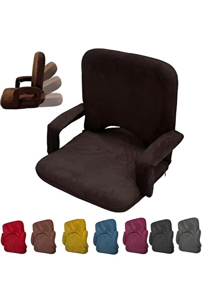 Cady One Foldable Foam Padded Floor Chair with Adjustable High Back Comfortab...