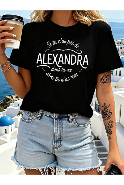 01THEONE If Don'T Alexandra, You Have Nothing' French Decorated Letter Print ...