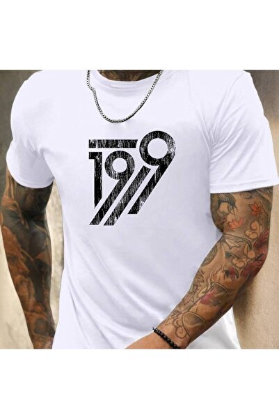 KYMC07 Men's 1979 Pattern Summer Casual Round Neck Short T-Shirt