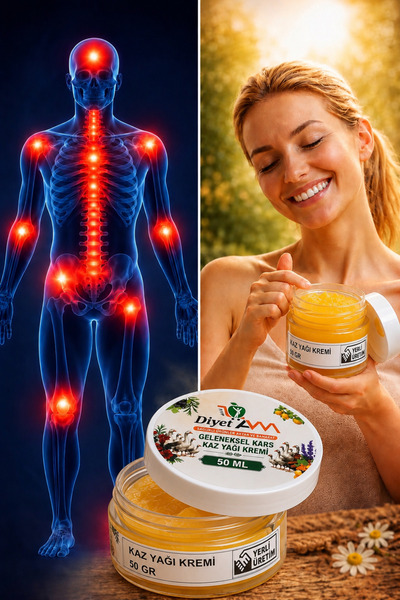 ORGANİK KAZ YAĞI KREMİ DOĞAL İÇERİKLİ AĞRI KREMİ 50 ML