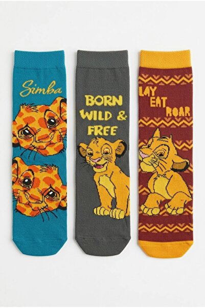 Disney Licensed Lion King 3-Piece Boys Girls Children's Cotton Socks Daily So...