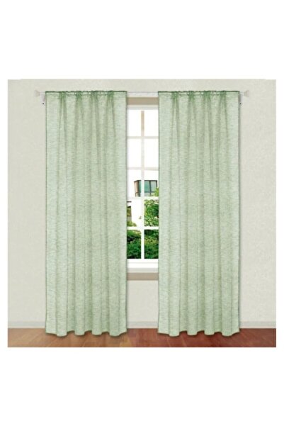 OEM Perdea decorativă, cu bandă, poliester, verde mentă, 140x260cm