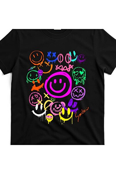 Astogria13 Men'S Retro-smile face emoticons fun vivid graffiti smileys graphi...