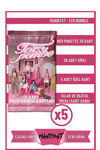 Mythos Cards Manifest Koleksiyon Kartları / Toz Pembe – 5 Paket
