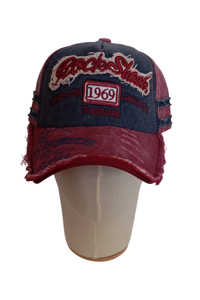 WINNERS Rock Shank 1969 Bordo - Lacivert Eskitme Şapka