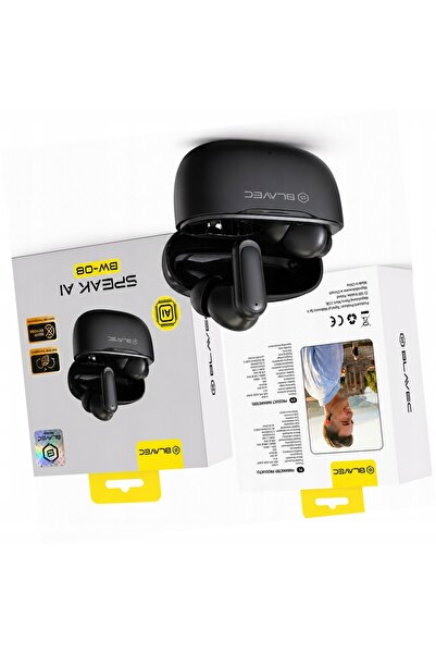 Blavec Căști TWS BW-08 traducător AI negre în timp real pentru Vivo V50 Lite